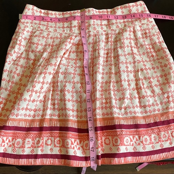 Ann Taylor Loft Linen Aztec Boho Skirt NWOT Sz. 6 - Picture 6 of 8